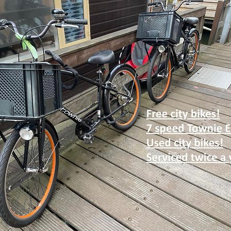 Houseboat Apartment With Water Terrace, Free Parking, Free Bikes & Fast Wifi Ámsterdam Exterior foto